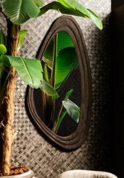 PTMD Spiegel Santin Bruin mango wood organic triangle