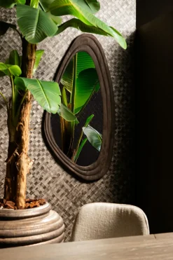 PTMD Spiegel Santin Bruin mango wood organic triangle
