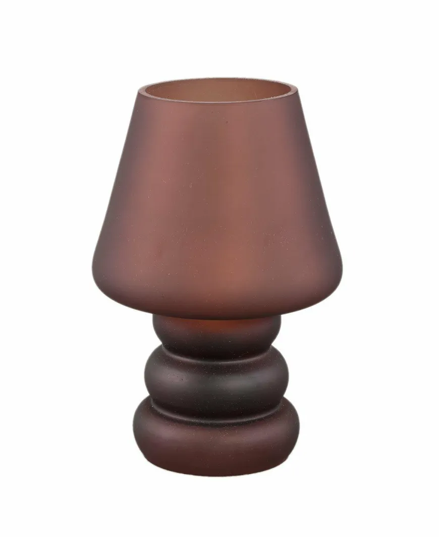 PTMD Tafellamp Led Miron Bruin matglas
