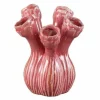 PTMD Vaas Annmarie Light Pink ceramic flower shape tubes M