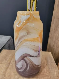 PTMD Vaas Evodie oranje met rode marmeren effect M