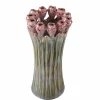 PTMD Vaas Tulips Mint Green ceramic tulip shaped L