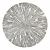 PTMD Wandornament Bonte Creme MDF Wavy rond L