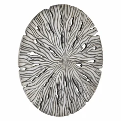 PTMD Wandornament Bonte Creme MDF Wavy rond L