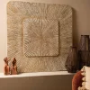 PTMD Wandornament Dishita Crème vierkant mdf M
