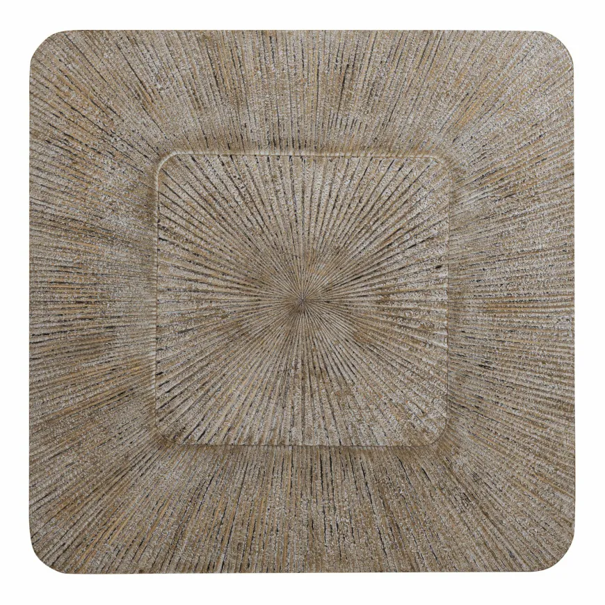 PTMD Wandornament Dishita Crème vierkant mdf M