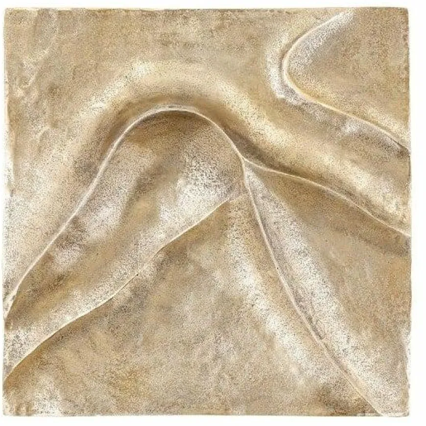 PTMD Wandornament Gihan goud alu wave lines M