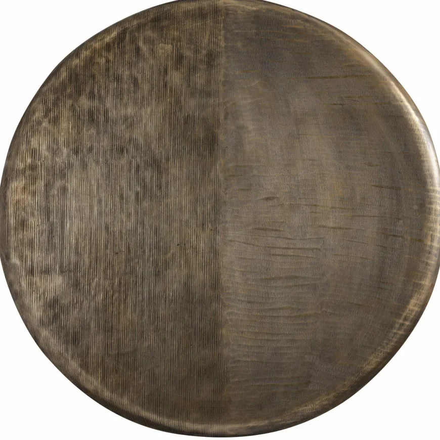 PTMD Wandornament Jowad Antiek Goud geribbed S - Ø60.5 cm