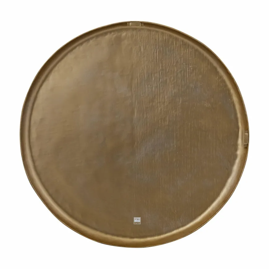 PTMD Wandornament Jowad Antiek Goud geribbed S - Ø60.5 cm