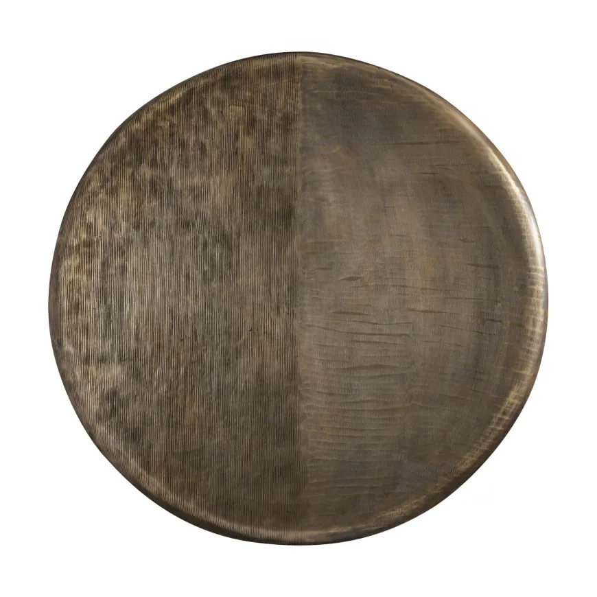 PTMD Wandornament Jowad Antiek Goud geribbed S - Ø60.5 cm