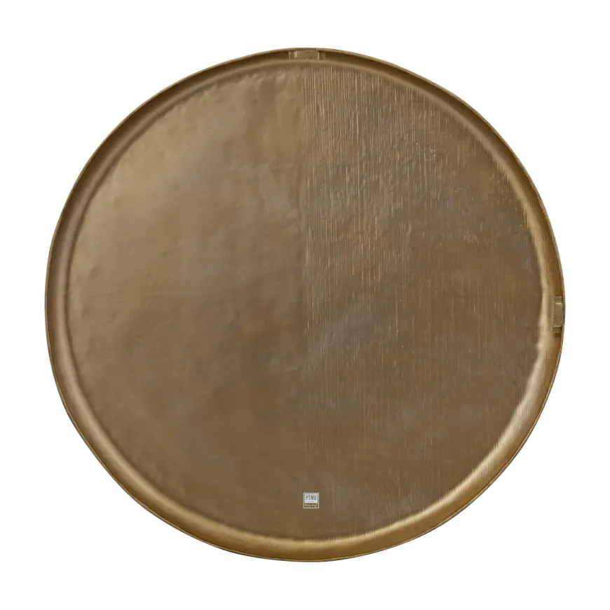 PTMD Wandornament Jowad Antiek Goud geribbed M - Ø80,5 cm