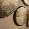 PTMD Wandornament Jowad Antiek Goud geribbed L - Ø 95 cm