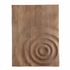PTMD Wandornament Mattin lichtbruin mangohout rechthoekig met cirkels