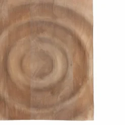 PTMD Wandornament Mattin lichtbruin mangohout rechthoekig met cirkels