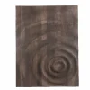 PTMD Wandornament Mattin Bruin mangohout rechthoekig met cirkels