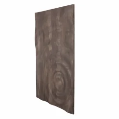 PTMD Wandornament Mattin Bruin mangohout rechthoekig met cirkels
