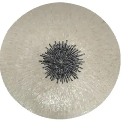 PTMD Wandornament Vojtech Wit rond bamboo M