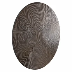 PTMD Wandornament Wiktor Bruin MDF rond swirl carved XL