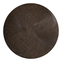 PTMD Wandornament Wiktor Bruin MDF rond swirl carved XL