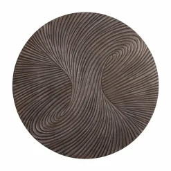 PTMD Wandornament Wiktor Bruin MDF rond swirl carved L