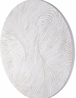 PTMD Wandornament Wiktor Wit MDF rond swirl carved L