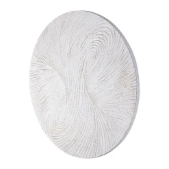PTMD Wandornament Wiktor Wit MDF rond swirl carved L