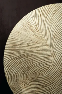 PTMD Wandornament Wiktor Wit MDF rond swirl carved XL