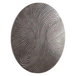 PTMD Wandornament Wiktor bruin MDF rond swirl carved S