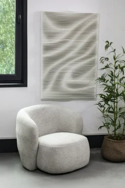 PTMD Wandpaneel Aleishia Wit rechthoekig Wavy