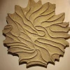 PTMD Wandpaneel Ceanna Bruin Wavy rond L