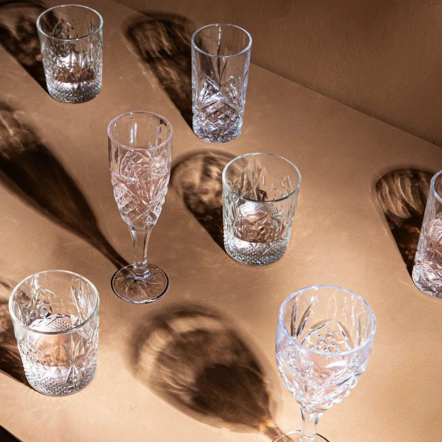 PTMD Whisky glas Crystal clear rond - 6 stuks