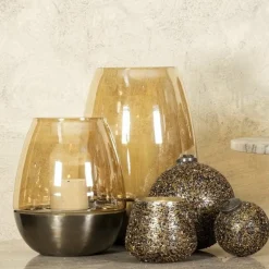 PTMD Windlicht Kalley bruin L