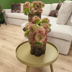 Pure Kunsttak bosje Alium 34 cm zacht roze