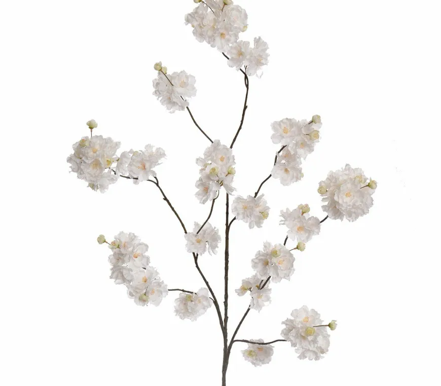 Pure Kunsttak groot Bloesem 115 cm Crème