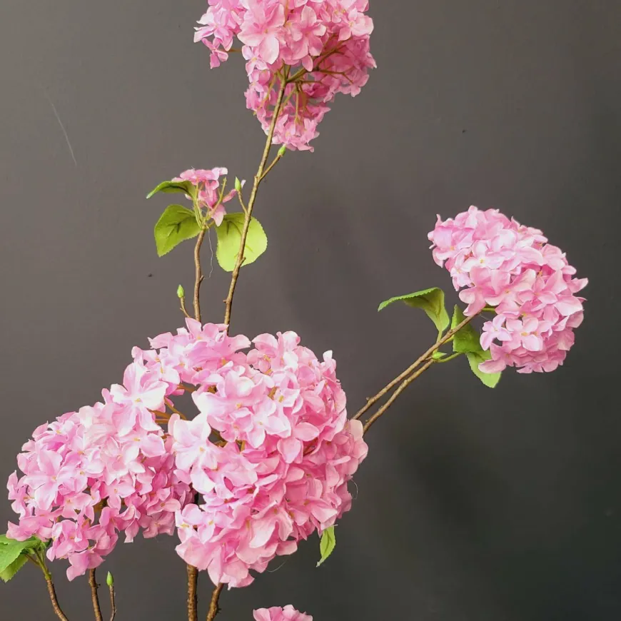 Pure Kunsttak Hortensia groot 110 cm roze