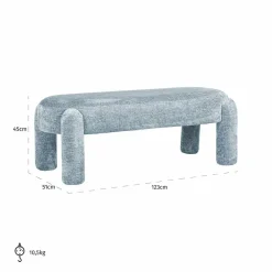 Richmond Interiors Bank Holly Bergen 602 Light blue Chenille