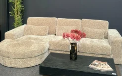 Richmond Interiors Bank Felix lounge links rond + 2.5 zits - Island shitake 124 - Showroommodel