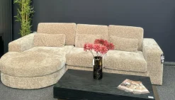 Richmond Interiors Bank Felix lounge links rond + 2.5 zits - Island shitake 124 - Showroommodel