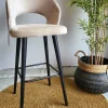 Richmond Interiors Barstoel Savoy khaki velvet - Showroommodel