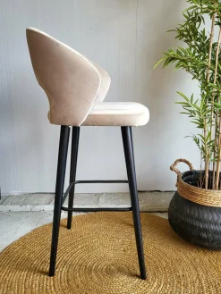 Richmond Interiors Barstoel Savoy khaki velvet - Showroommodel
