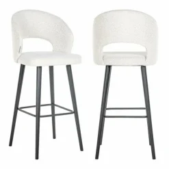 Richmond Interiors Barstoel Savoy white bouclé (Copenhagen 900 Bouclé White)