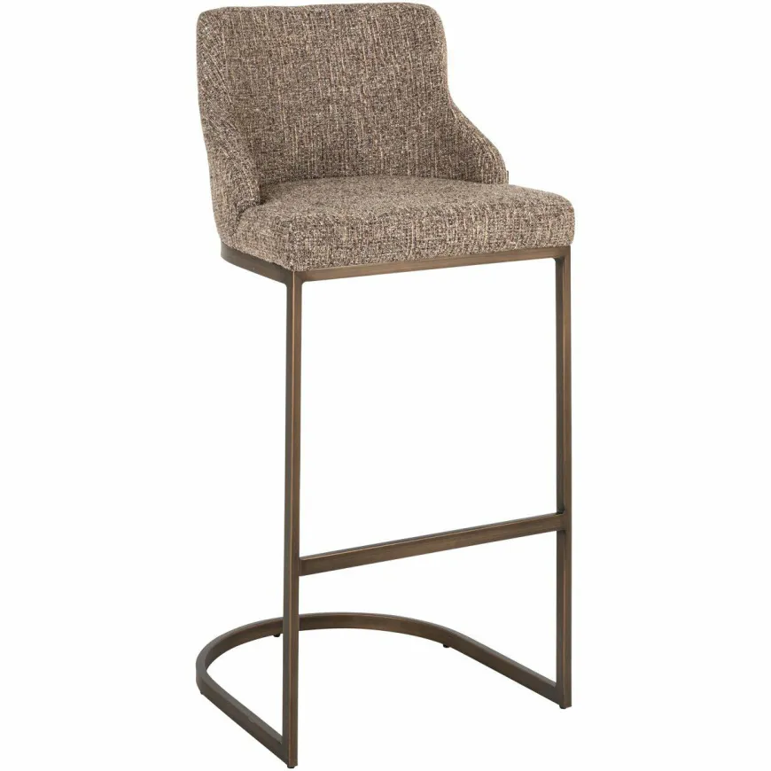 Richmond Interiors Barstoel Bolton brown tweed (Set of 2)