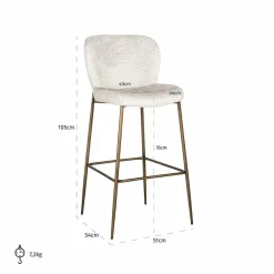 Richmond Interiors Barstoel Darby Fusion cream 02