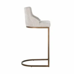 Richmond Interiors Barstoel Bolton natural renagade met geborsteld goud