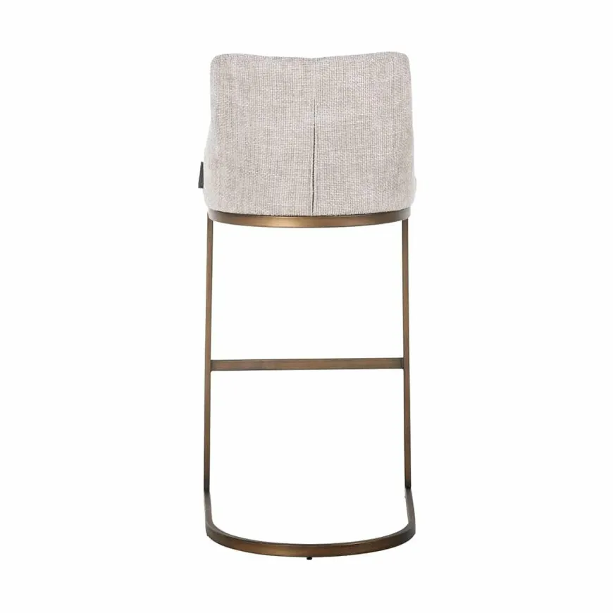 Richmond Interiors Barstoel Bolton natural renagade met geborsteld goud