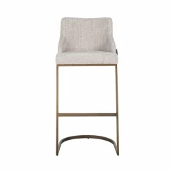 Richmond Interiors Barstoel Bolton natural renagade met geborsteld goud