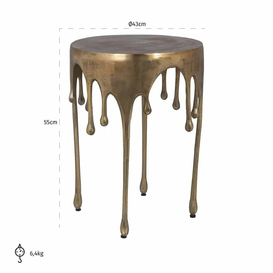 Richmond Interiors Bijzettafel Carly (Brushed Gold)
