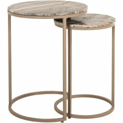 Richmond Interiors Bijzettafel Fairfax set van 2 Stone