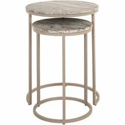 Richmond Interiors Bijzettafel Fairfax set van 2 Stone