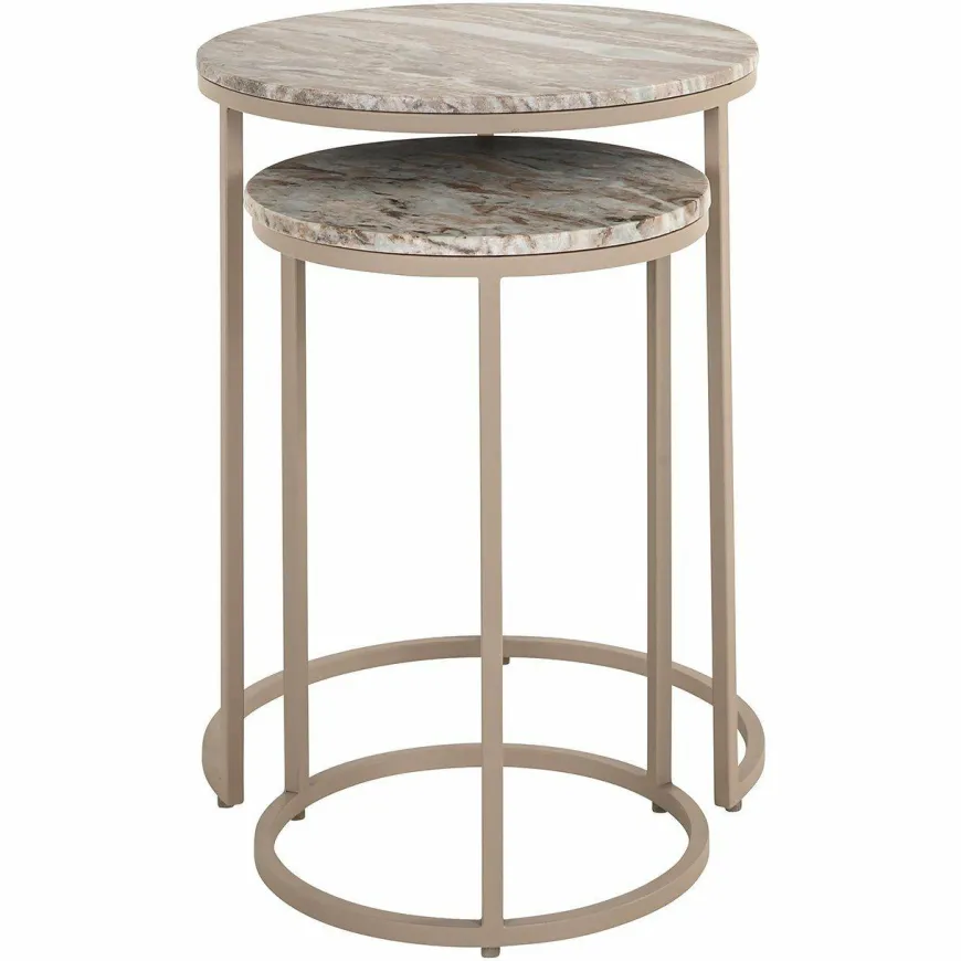 Richmond Interiors Bijzettafel Fairfax set van 2 Stone